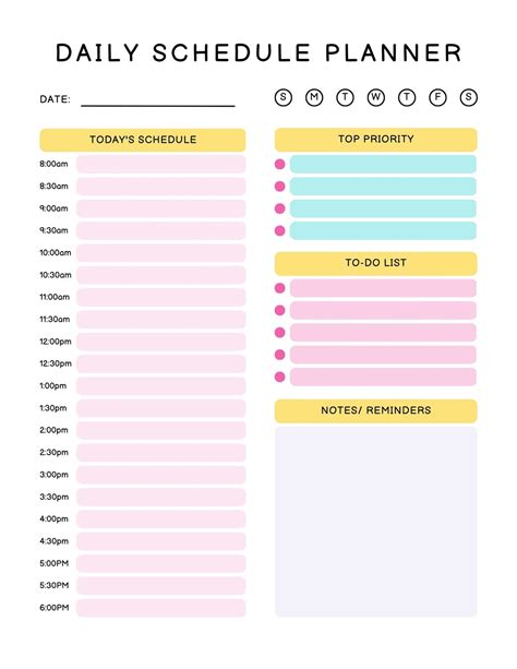 Family Daily Routine Chart