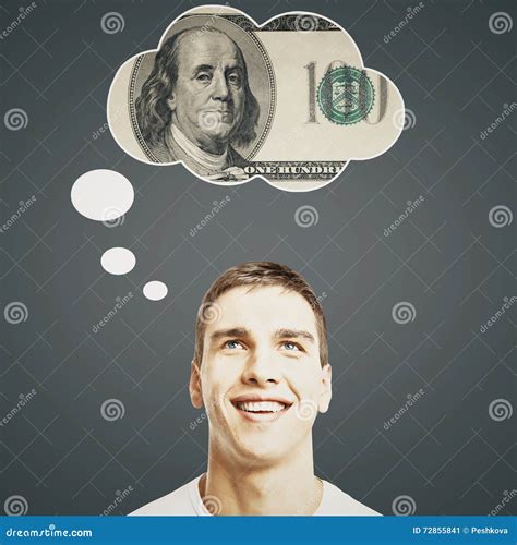 Handsome Man Thinking about Money Stock Image - Image of business, bank: 72855841