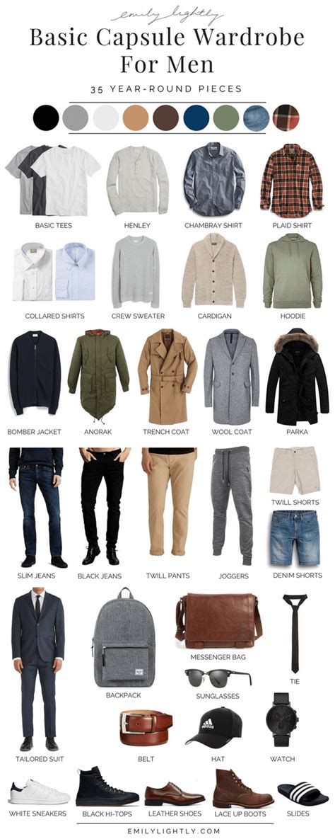 Capsule wardrobe checklist men - singaporeFlex