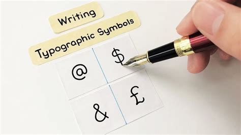 Basic Handwriting: TYPOGRAPHIC SYMBOLS | Typographic, Writing, Symbols ...