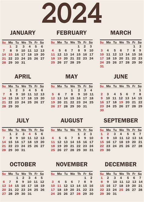 Printable Calendar 2024 - Printable JD