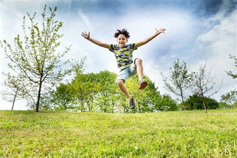 Happy Energetic Young Boy - Stock Photos | Motion Array