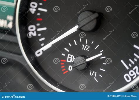 Close-up of Fuel Gauge on Car Dashboard Stock Image - Image of fast ...