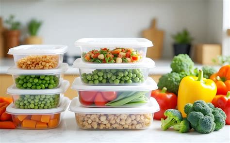 Batch Cooking Meal Prep with Tupperware Containers Filled with Various ...