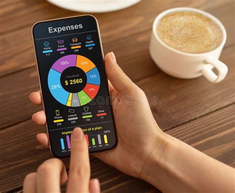 Mobile Phone App for Money, Budget and Expense Tracking Stock Photo - Image of digital, budget ...