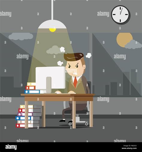 Business man desk Stock Vector Images - Alamy