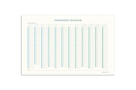 Habit Tracker Progress Poster by Free Period Press - 11”x17” - Yearly ...