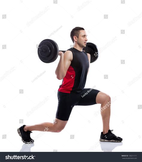 Strong And Handsome Man Lifting Weights Stock Photo 130211111 ...