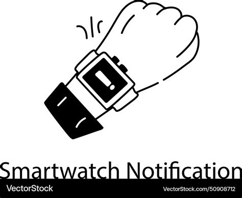 Smartwatch notification Royalty Free Vector Image