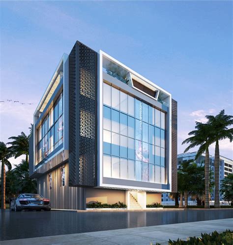 Commercial Building Elevation | Night View | Elegant Design