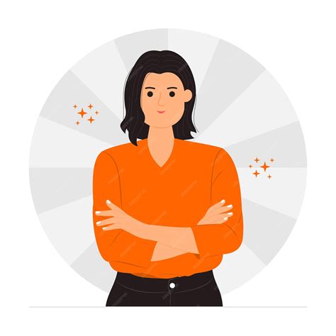 Premium Vector | Smiling confident businesswoman illustration
