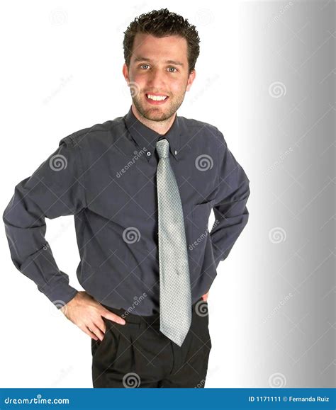 Confident Smiling Business Man Stock Image - Image of director, hands ...