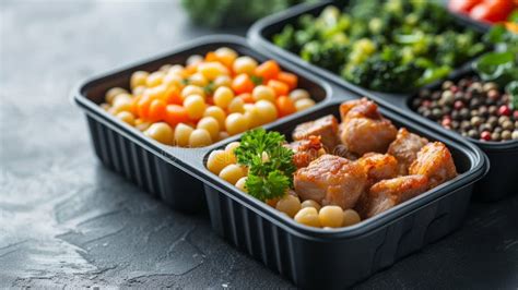 Balanced Meal Prep Containers Showcasing Portion Control and Nutritious ...