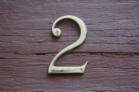 Premium Photo | Number two above front door