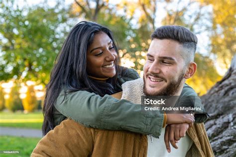 Young Couple Sharing Emotions Outside Two People Cuddling Be My Valentine Stock Photo - Download ...