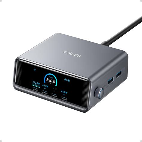Anker Prime 250W USB C Charger, Ultra-Fast 6-Port GaN Charging Station ...