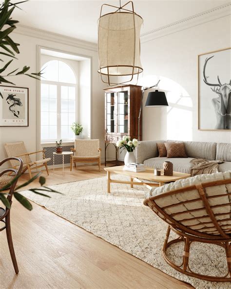 Neutral Yet Eclectic - 30 Minimalist Bohemian Living Rooms That Won’t ...