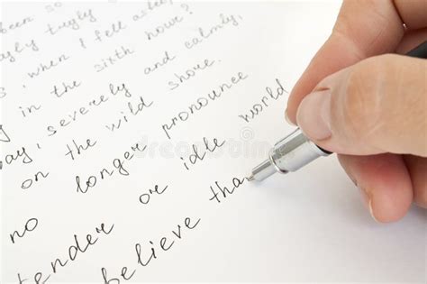 Hand with pen writing stock photo. Image of professional - 19879726