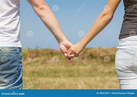 Close Up of Love Couple Holding Hands Outdoors Stock Image - Image of ...