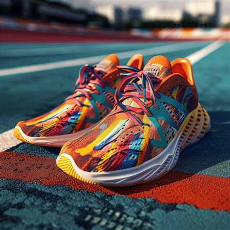 Premium Photo | Highperformance athletic shoes with a vivid color ...