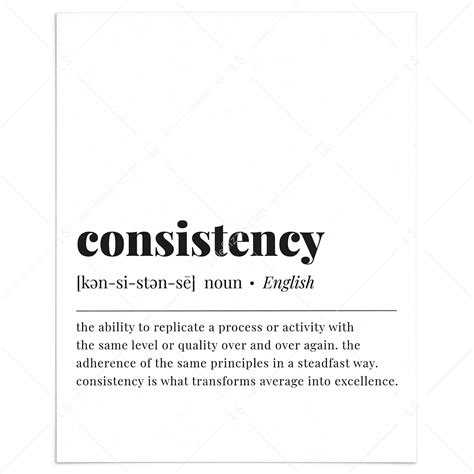 Consistency Definition Print Instant Download by LittleSizzle Real Life ...