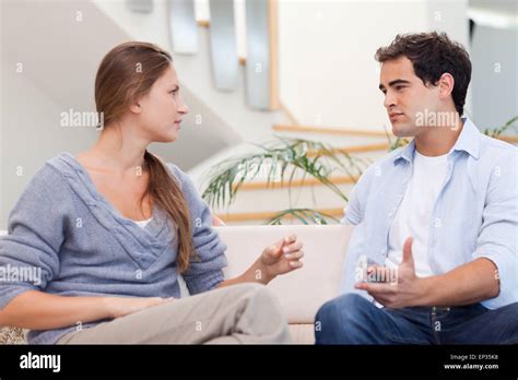 Couple having an argument Stock Photo - Alamy