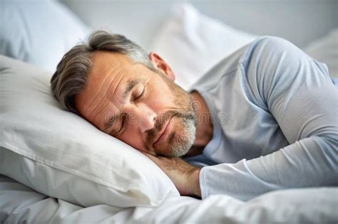 Peaceful Sleeping Man Generative Ai Stock Illustration - Illustration ...