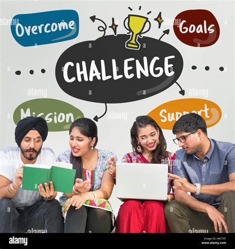 Challenge Competition Goals Improvement Mission Concept Stock Photo - Alamy