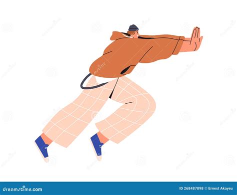 Person Pushing Smth Forward With Hands, Resisting, Protecting With ...