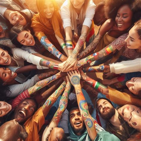 Premium Photo | A diverse group of people from different cultures ...