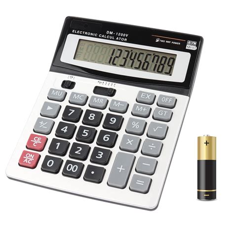 Amazon.com : HIHUHEN Large Electronic Calculator Counter Solar ...
