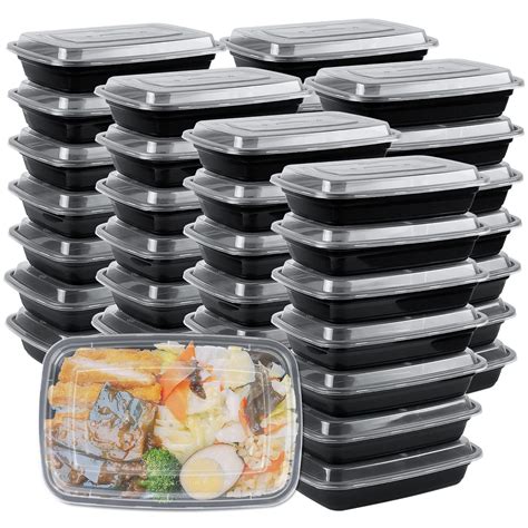 Buy Meal Prep Container, 26 oz [50 Pack]-Single 1 Compartment Food Meal ...