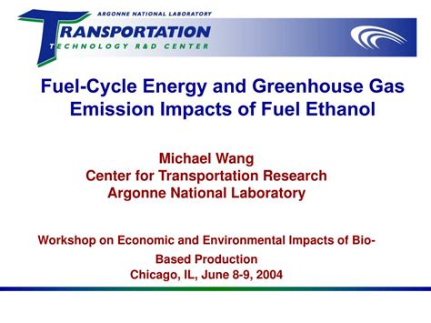 PPT - Fuel-Cycle Energy and Greenhouse Gas Emission Impacts of Fuel ...