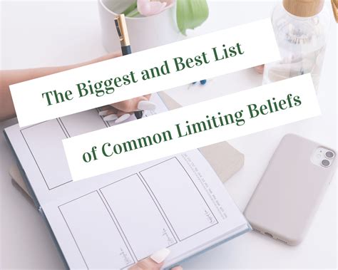 The Biggest and Best List of Common Limiting Beliefs - Mind Medicine