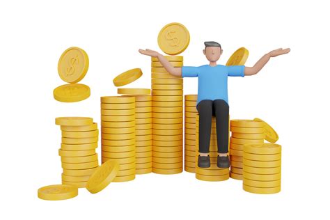 3d illustration of the benefits of saving. 3D rendering concept of ...