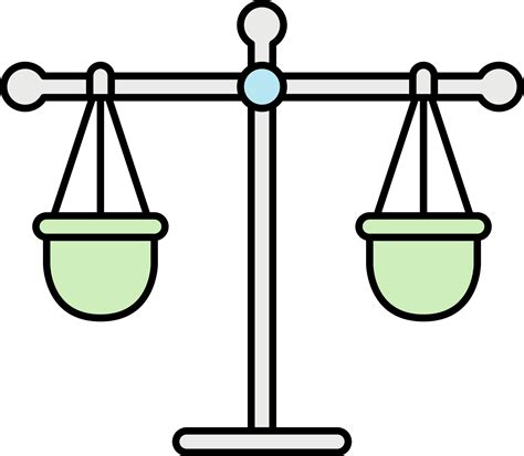 Flat Style Balance Scale Icon In Green And Gray Color. 24182106 Vector ...