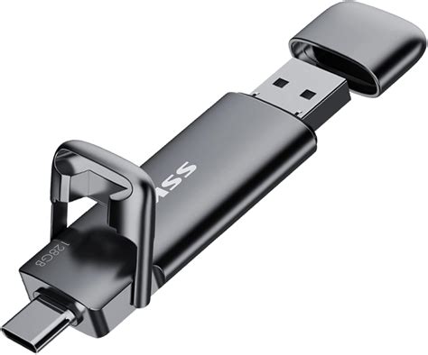 SSK Unidad flash USB C dual de 128 GB, 2 en 1 USB 3.2 Gen2 de estado ...