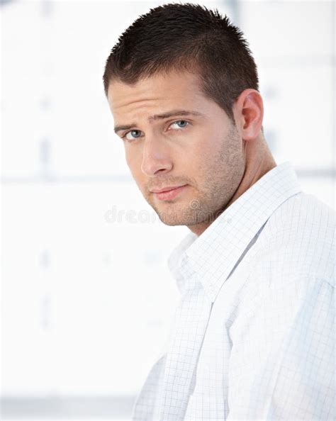 Morning Portrait of Handsome Man in Shirt Stock Photo - Image of ...