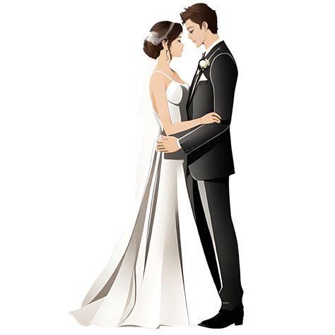 dibujos animados Boda Pareja ai generativo 28296940 PNG