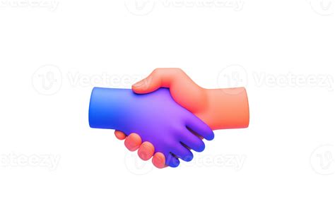 A vibrant depiction of two hands clasped in a handshake, symbolizing unity and cooperation ...