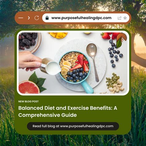 Balanced Diet and Exercise Benefits | A Comprehensive Guide