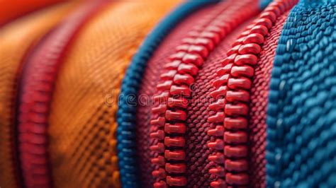 Colorful Zippers Closeup stock illustration. Illustration of colorful - 340446541