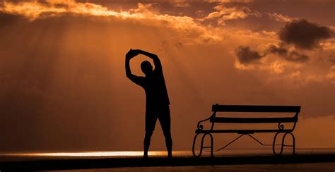 Free Images : fitness, sunset, sport, dusk, open air, silhouette, exercise, white background ...