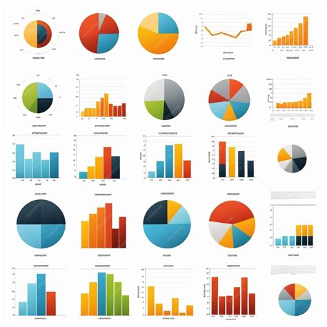 Premium Vector | A collection of graphs and charts with a chart that ...