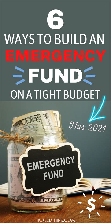 6 Ways to build an Emergency Fund on a tight budget | Emergency fund saving, Sinking funds ...
