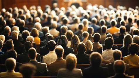 Generative AI Diverse Audience Attentively Listening in Crowded Conference Room Business Concept ...