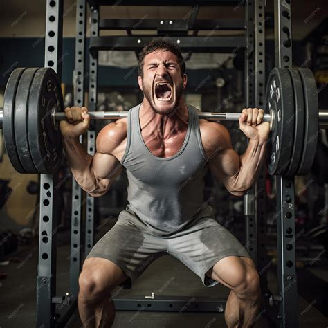 Premium Photo | Man Lifting Heavy Weight In Gym and Doing Hard Workout