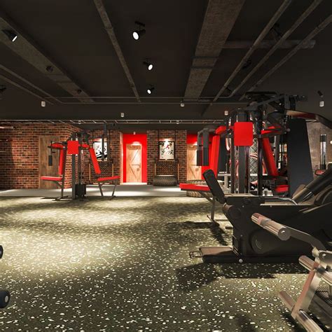 Street look Gym and Rustic Interiors Gym | Gym interior, Home gym ...