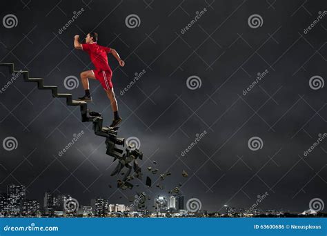 Sportsman Overcoming Challenges Stock Photo - Image of sport, overcome ...