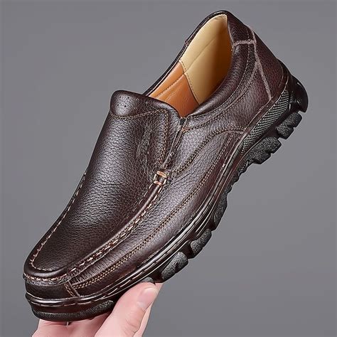 [100% real leather] men's leather shoes, leather casual shoes, men's ...